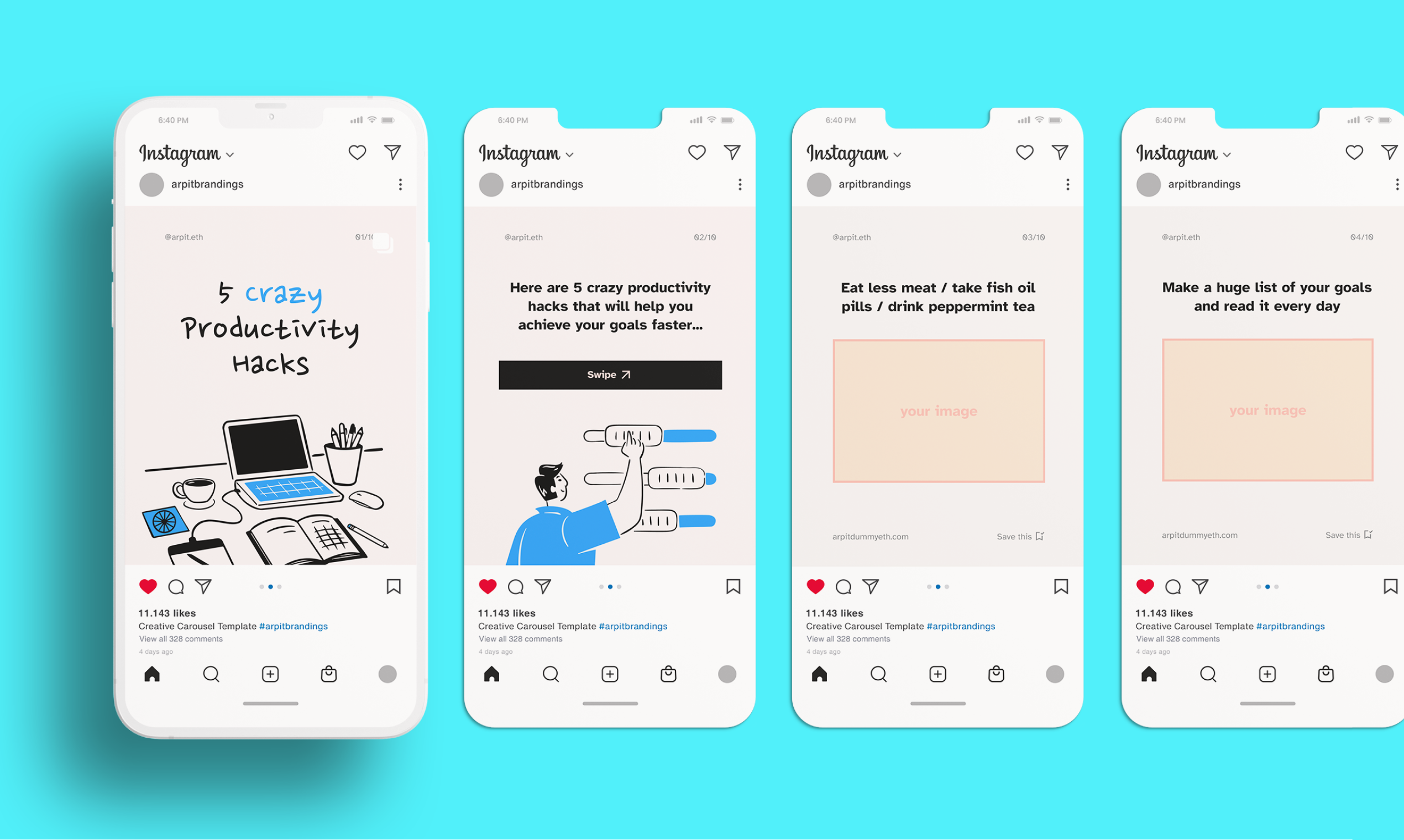 PIXIL - Instagram Carousel Template gallery image