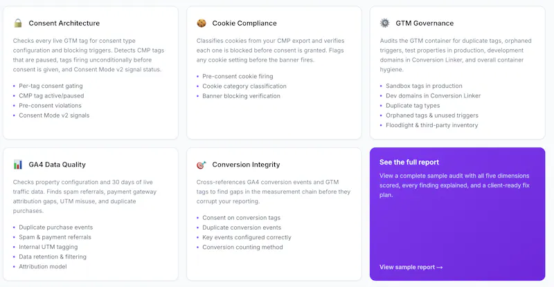 GA4 & GTM Audit Tool - Tracking Auditor screenshot 2