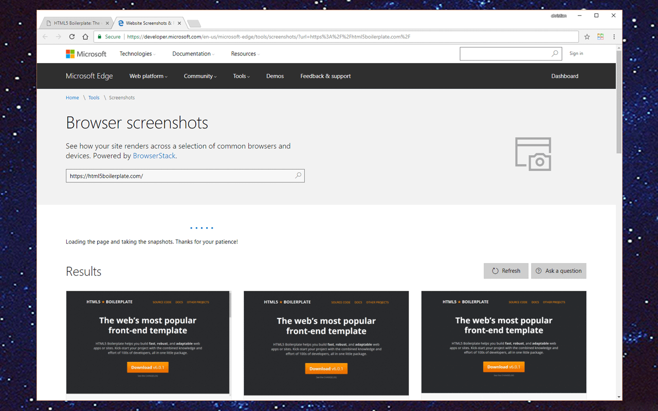 Multi-browser Screenshots Image