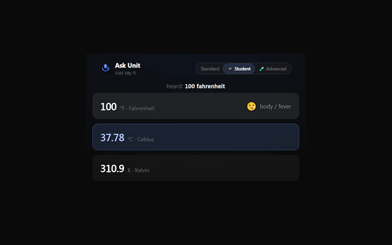 Ask Unit screenshot 1