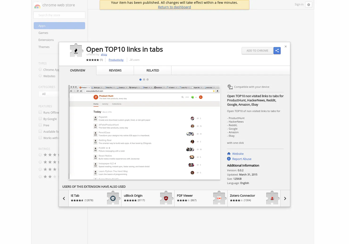 TOP10 (Chrome Extension)