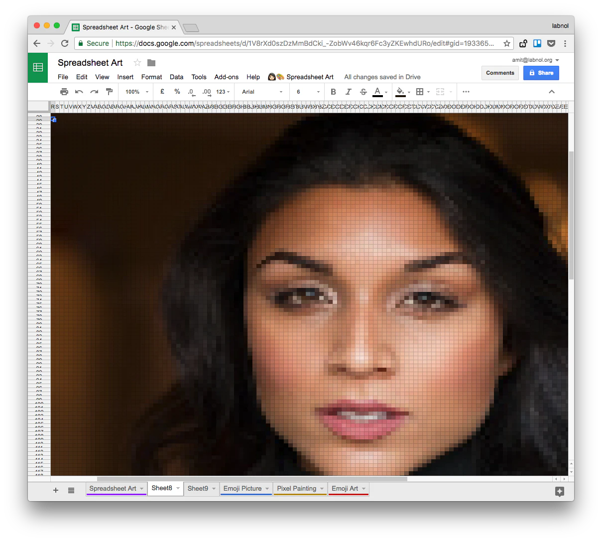 Pixel Art with Google Sheets