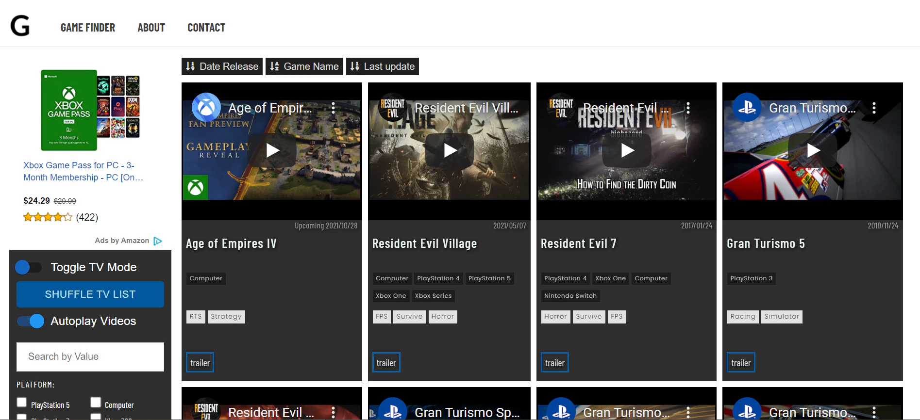 Game Finder TV