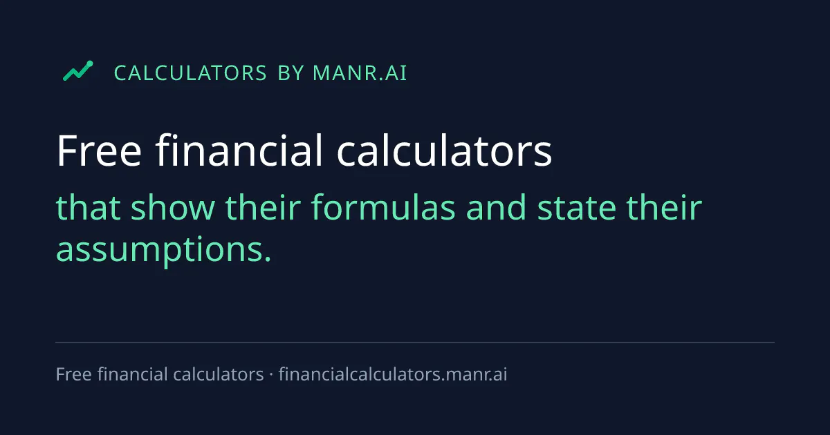 Financial Calculators by Manr.ai gallery image
