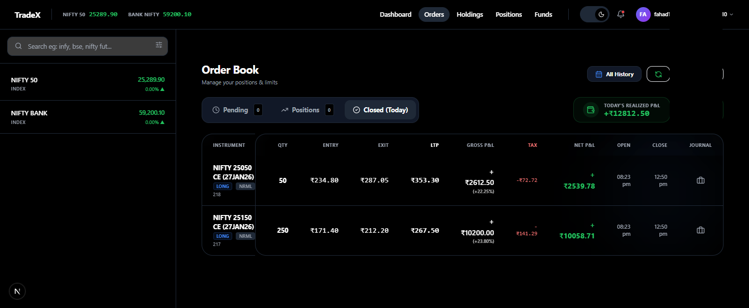 TradeX - Screenshot 4 showing product features and functionality