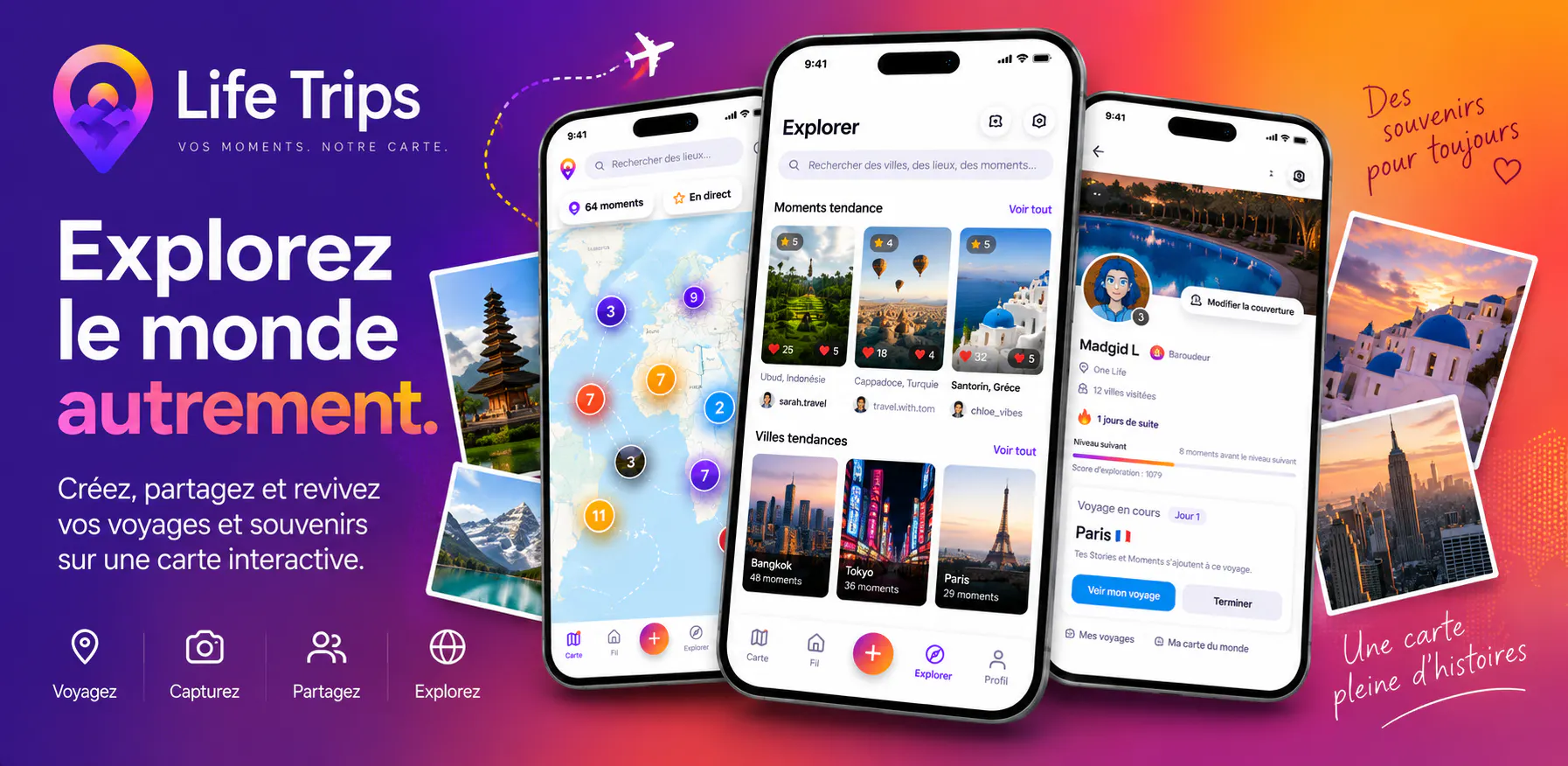 Life Trips — Vos voyages sur la carte