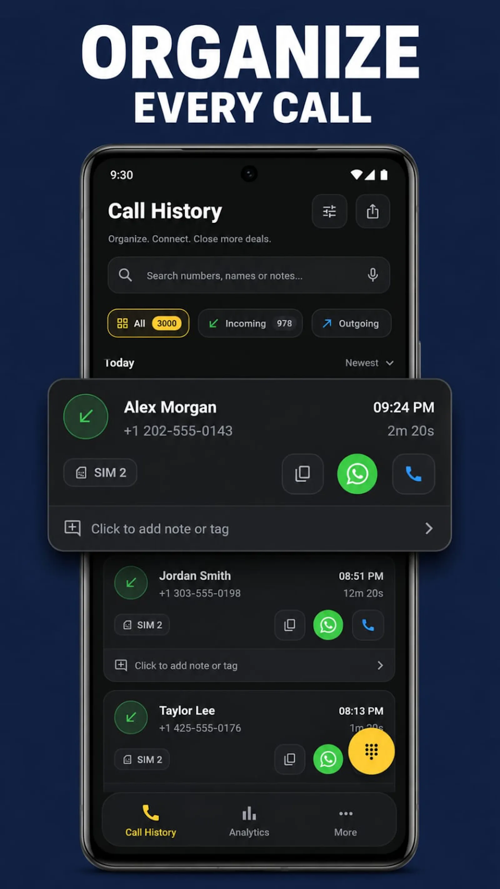 Telix : Dailer & Call Tracker screenshot 1