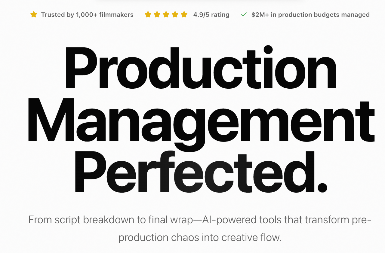 Production Standard - Main product screenshot demonstrating key features and user interface