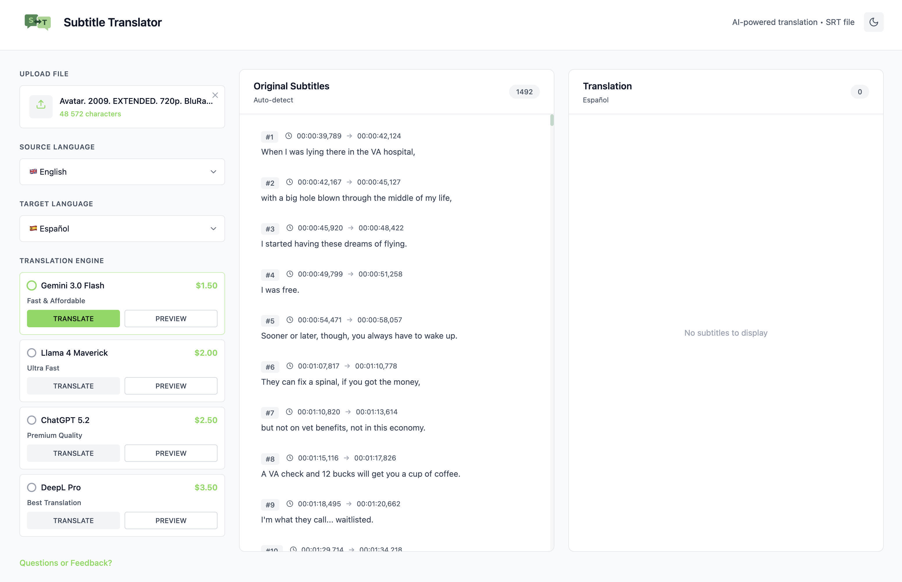 Subtitle Translator gallery image