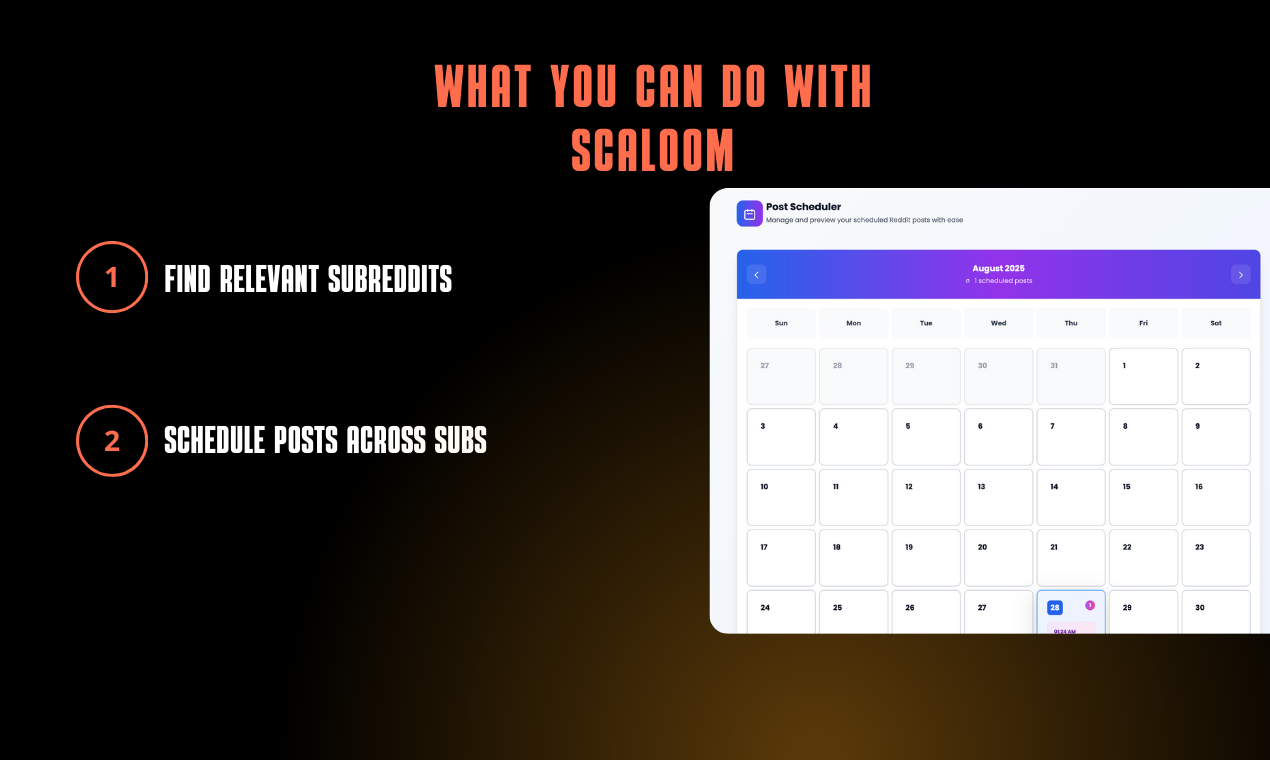 Scaloom: AI Reddit Marketing Automation for Startups