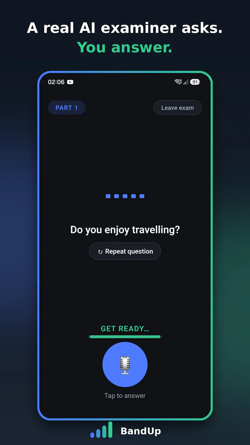 BandUp IELTS: AI Speaking Test screenshot 2