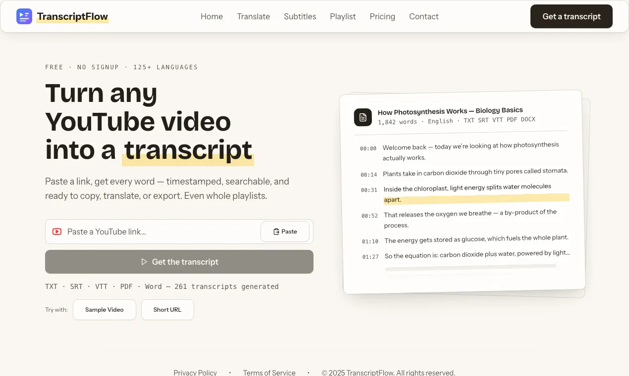 TranscriptFlow gallery image