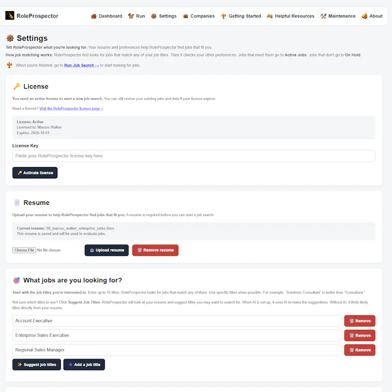RoleProspector screenshot 3