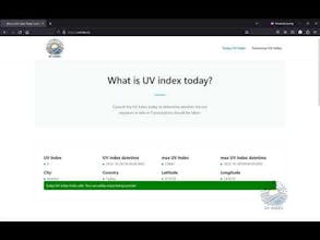 Real-Time UV Index Tracker gallery image