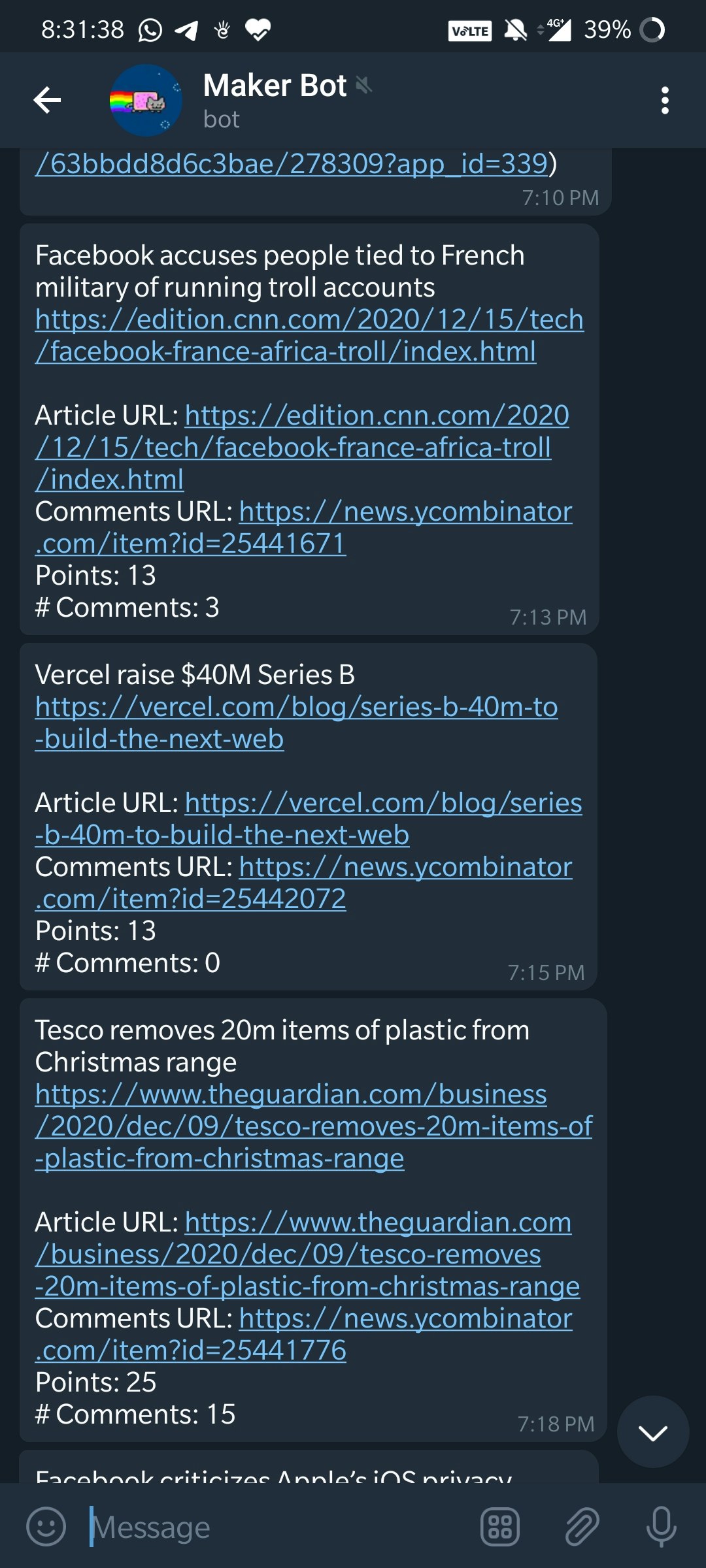 Maker News Bot gallery image