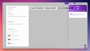 Integración de base de datos personalizable para la creación de chatbots de IA personalizados.