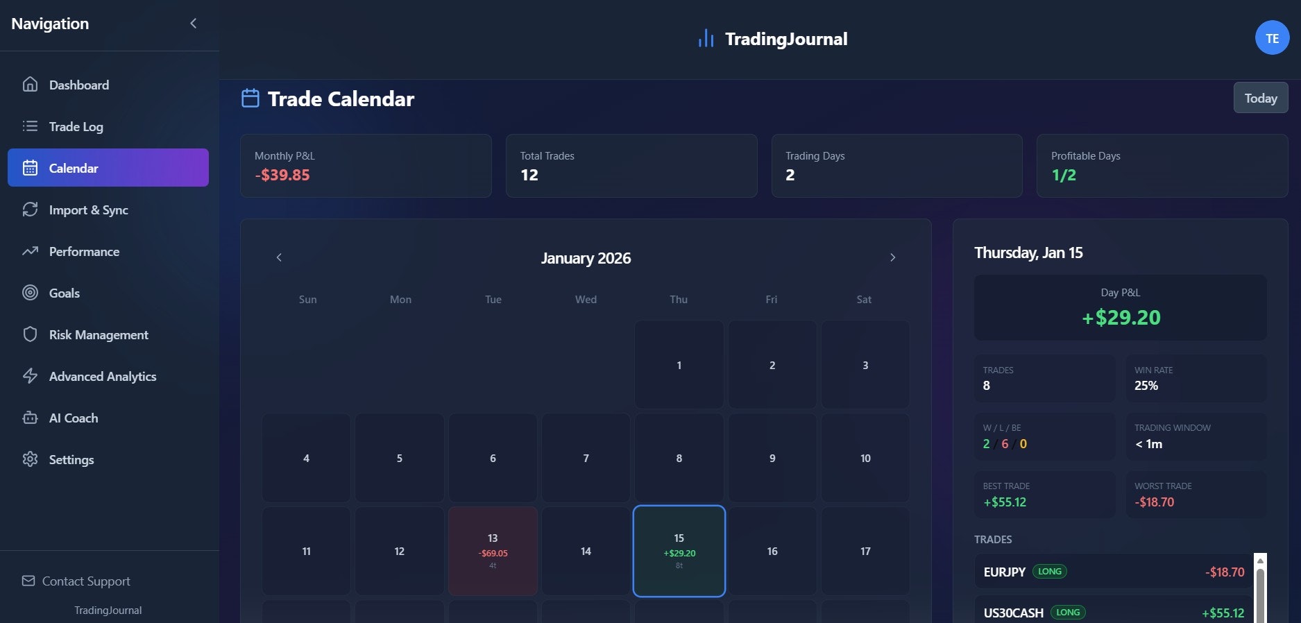 TradingJournal gallery image