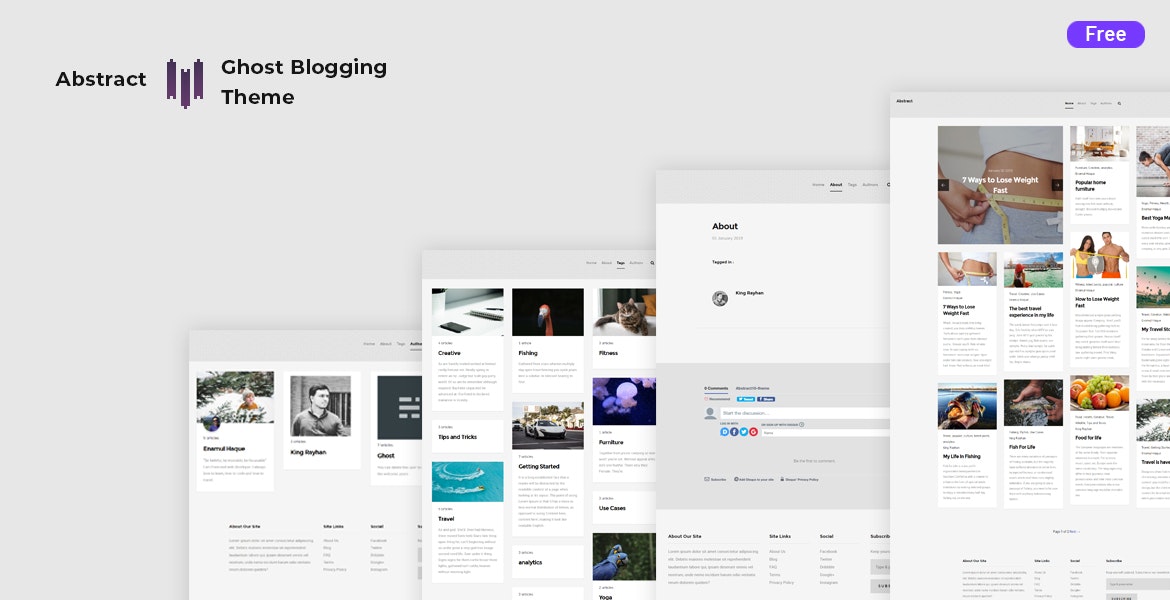 Abstract Free Blogging Theme