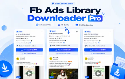 Fb Ads Library Downloader Pro Extension