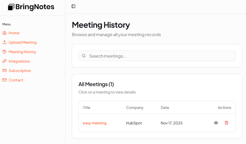 BringNotes - Screenshot 4 showing product features and functionality