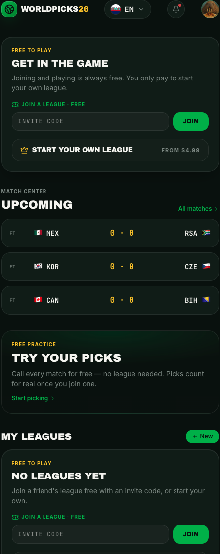 WorldPicks2026 - 2026 World Cup Pick'em  gallery image