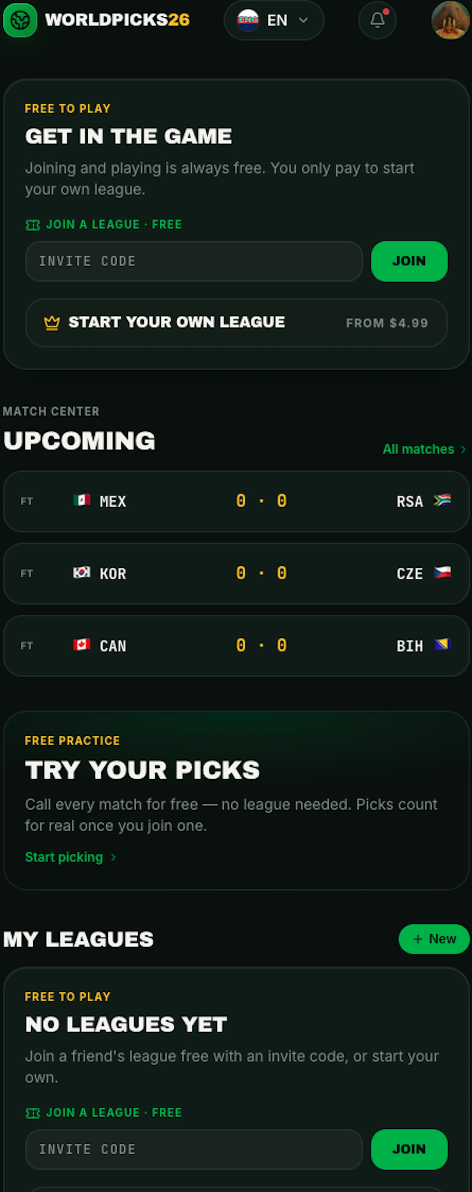WorldPicks2026 - 2026 World Cup Pick'em  screenshot 4