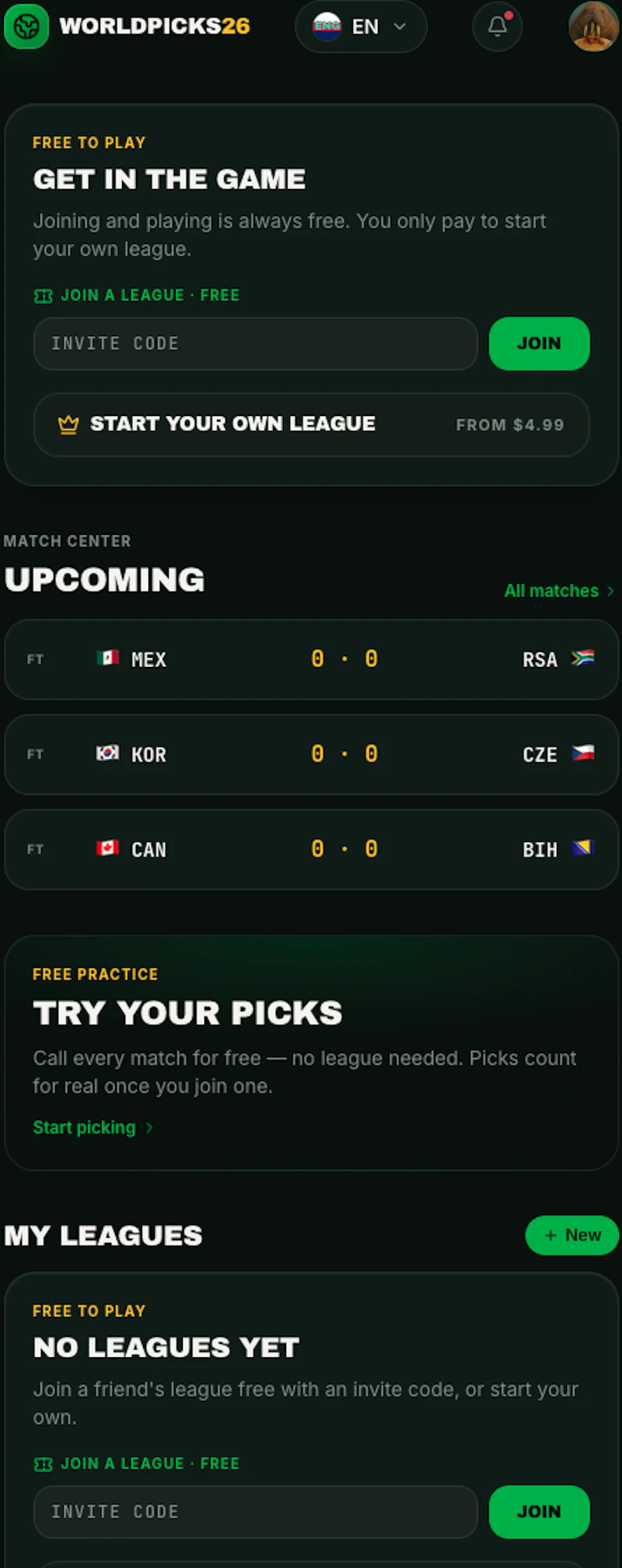 WorldPicks2026 - 2026 World Cup Pick'em  screenshot 4