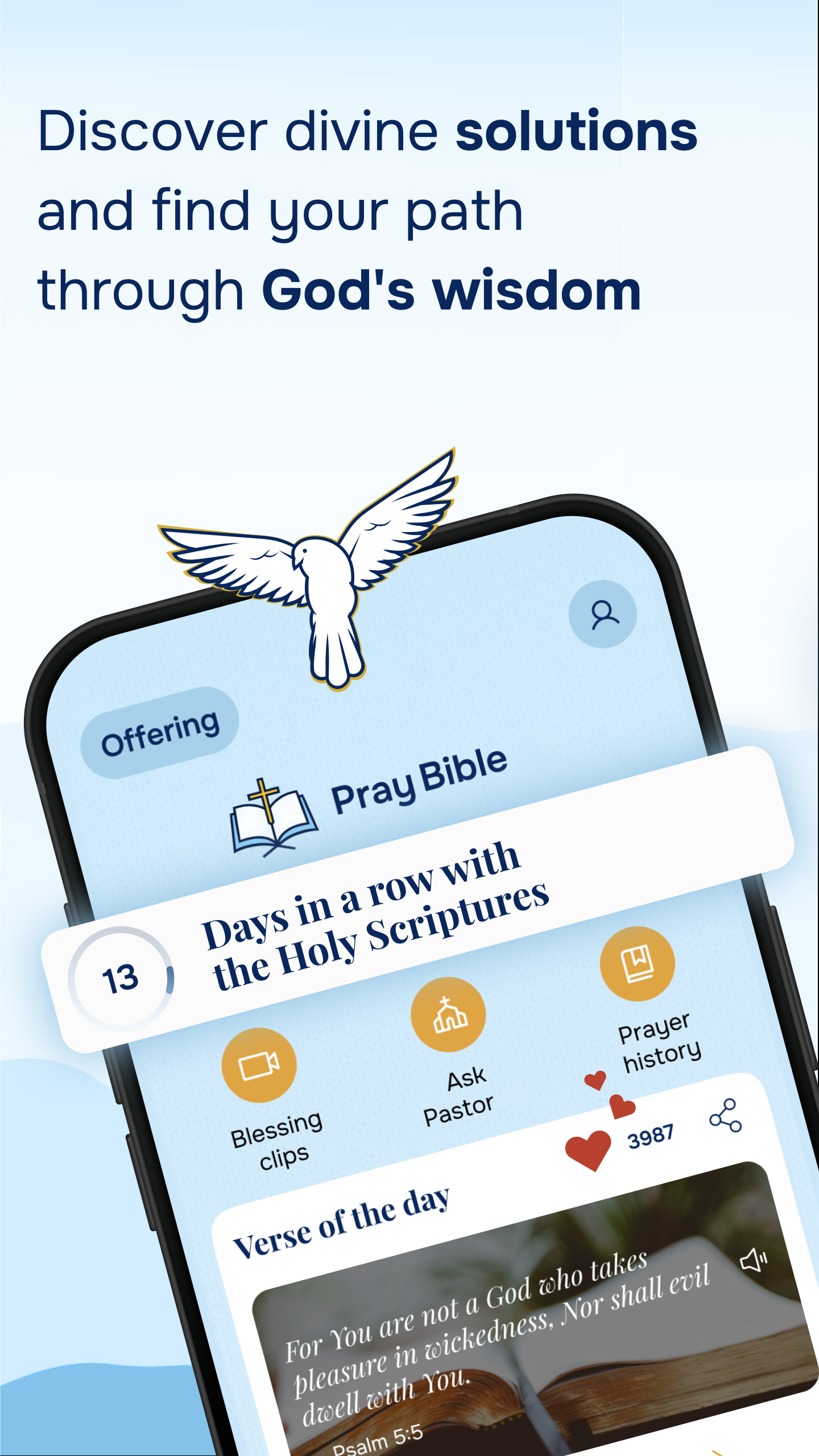 Pray Bible: Daily Prayer - Main product screenshot demonstrating key features and user interface