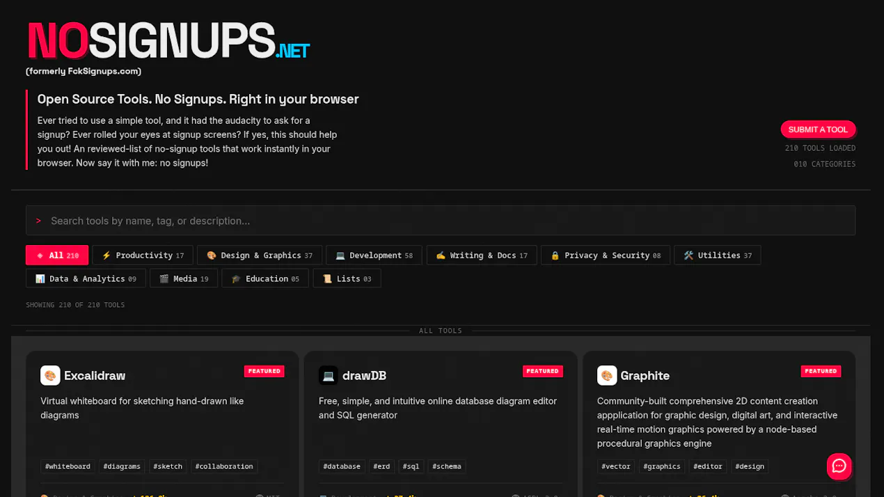NoSignups.Net product
