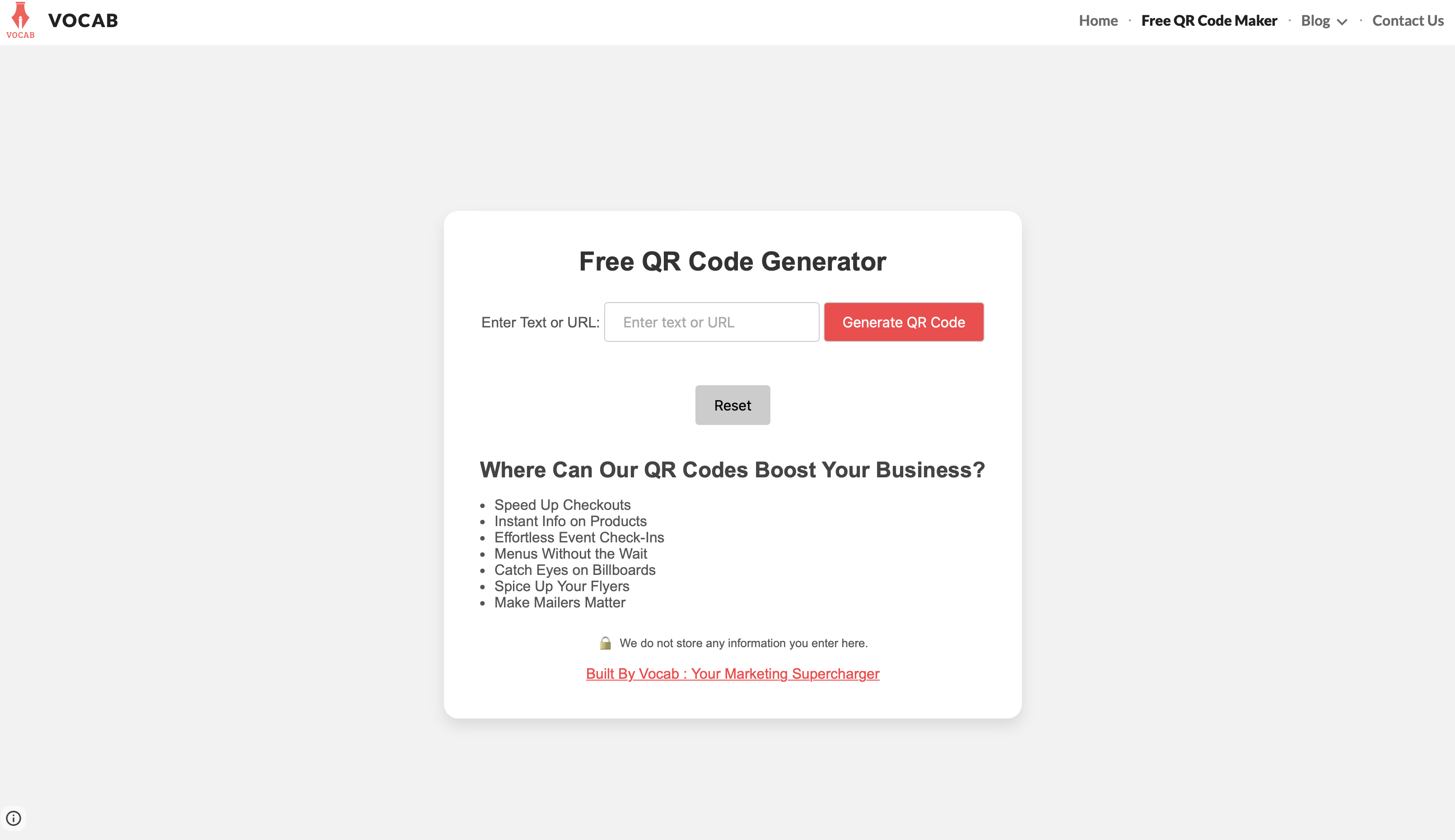 Vocabによる無料QRコードジェネレーター - オフラインマーケティングキャンペーンを魅力的にします。メディア1