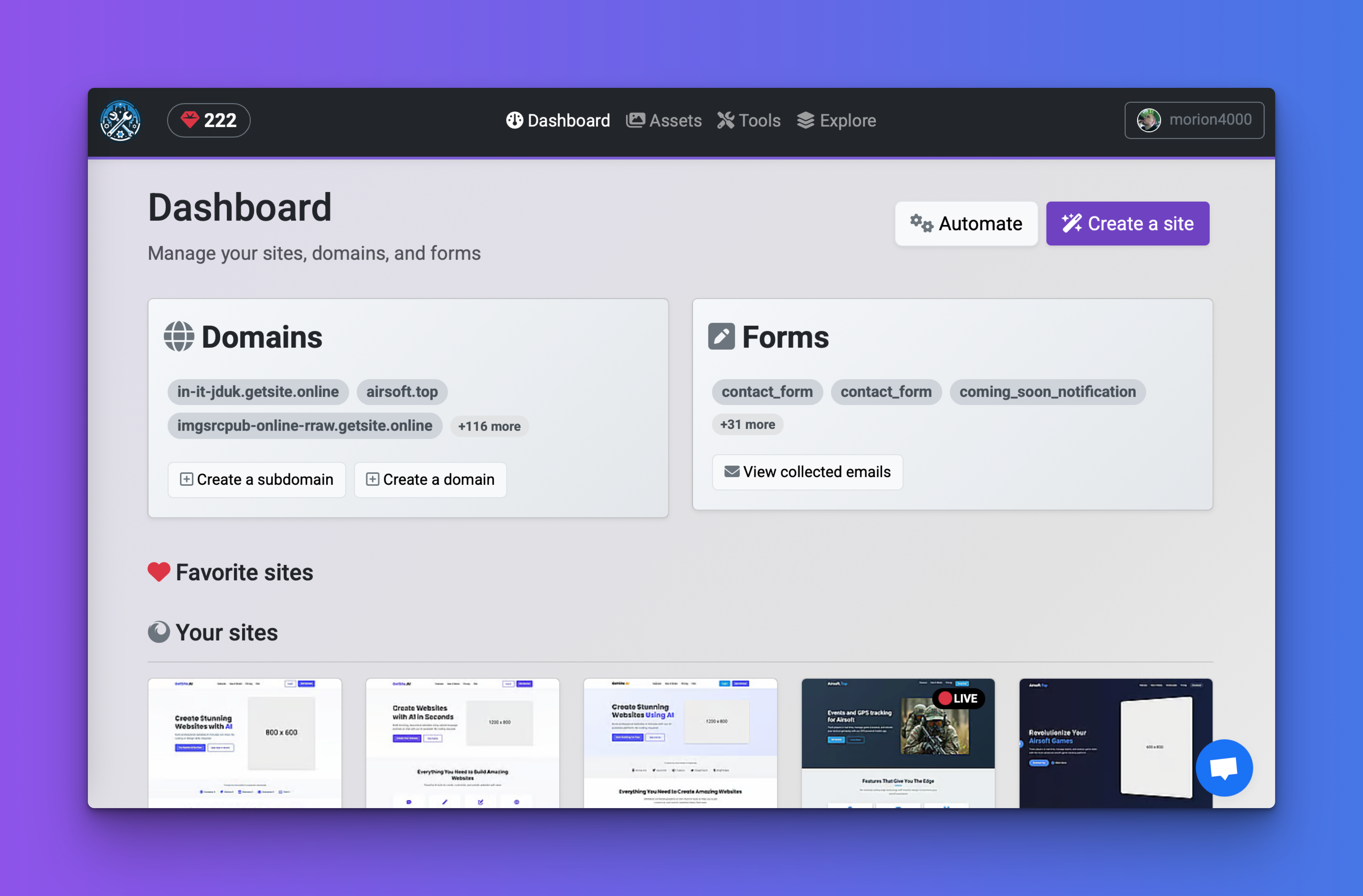 GetSite.ai - Волшебным образом создавать потрясающие сайты с ИИ медиа 3