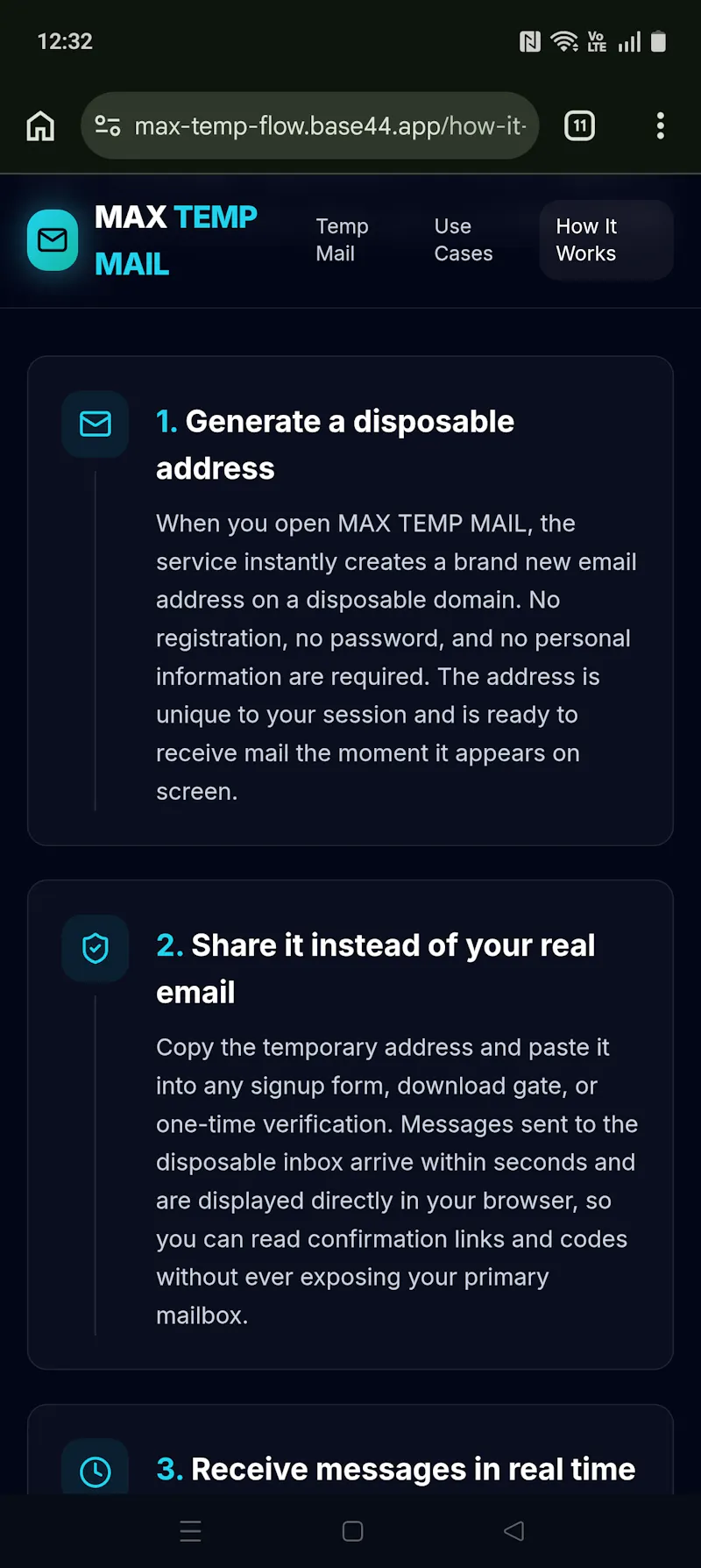 MAX TEMP MAIL  screenshot 3