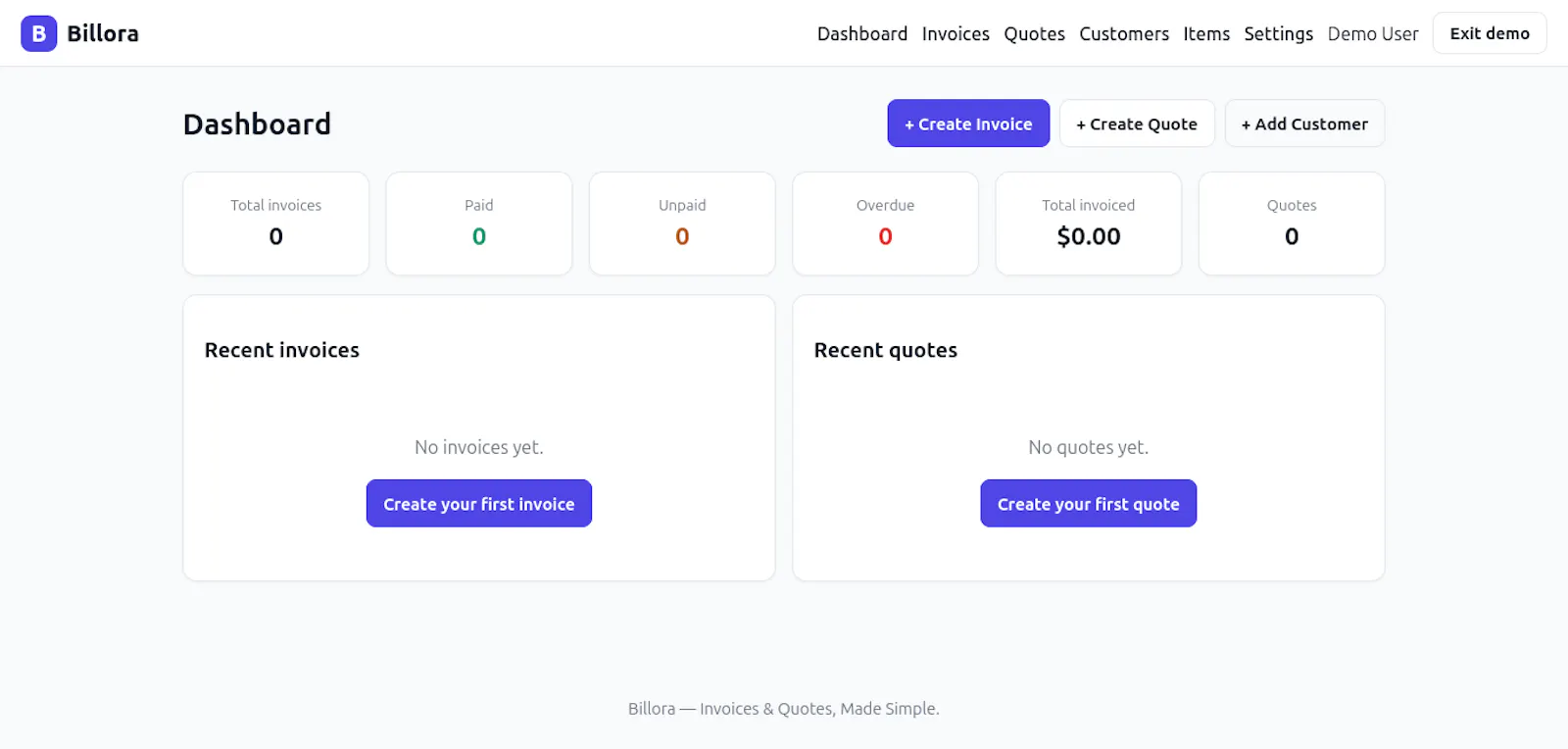 Billora — Invoice & Quote Builder screenshot 2
