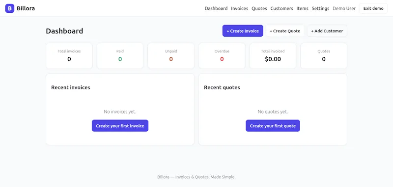 Billora — Invoice & Quote Builder screenshot 2