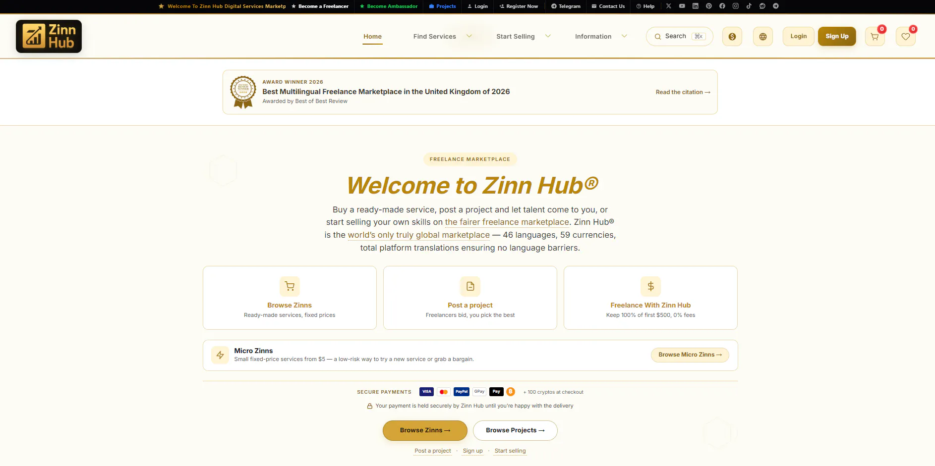 Zinn Hub Freelance Marketplace gallery image
