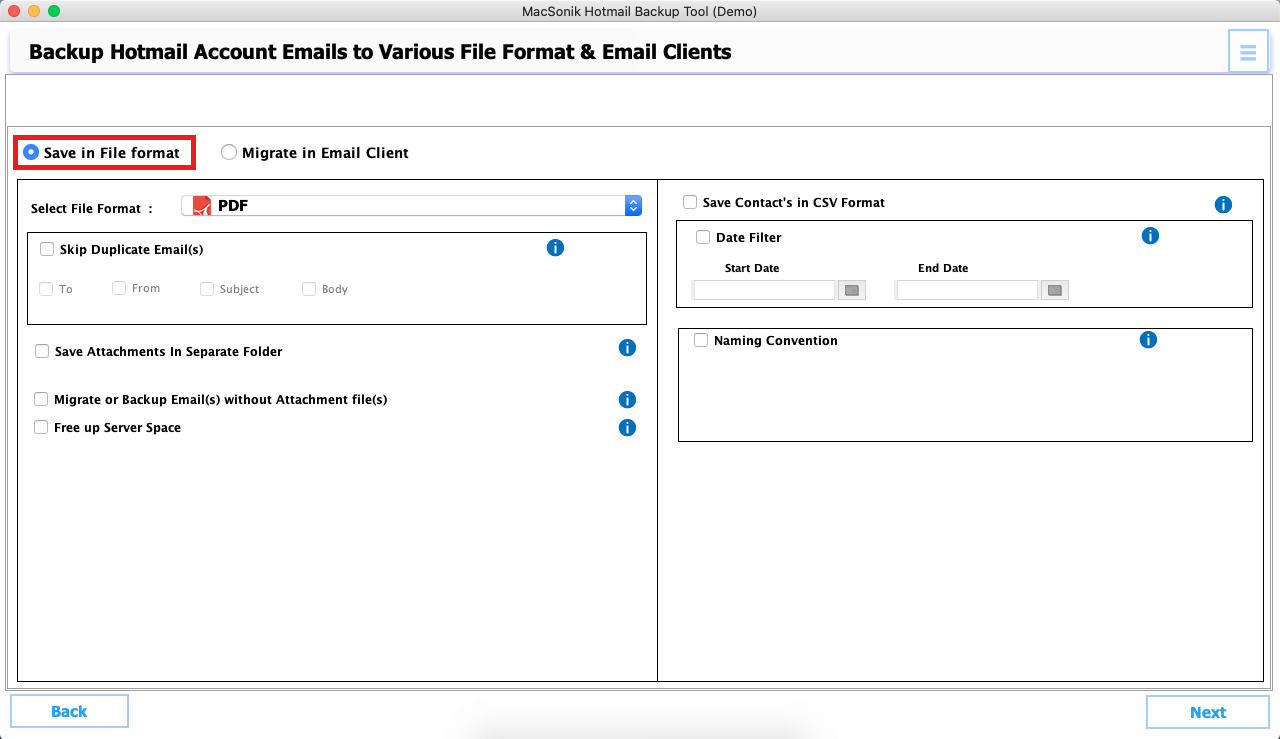 MacSonik Outlook.com Backup Tool - MacSonik Outlook.com Backup: Migrate Hotmail emails easily. media 2