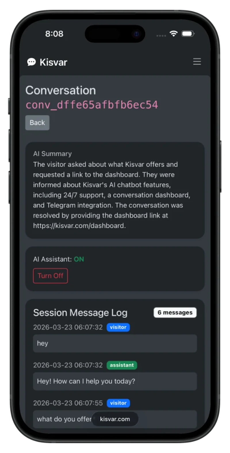 AI customer service screenshot 4