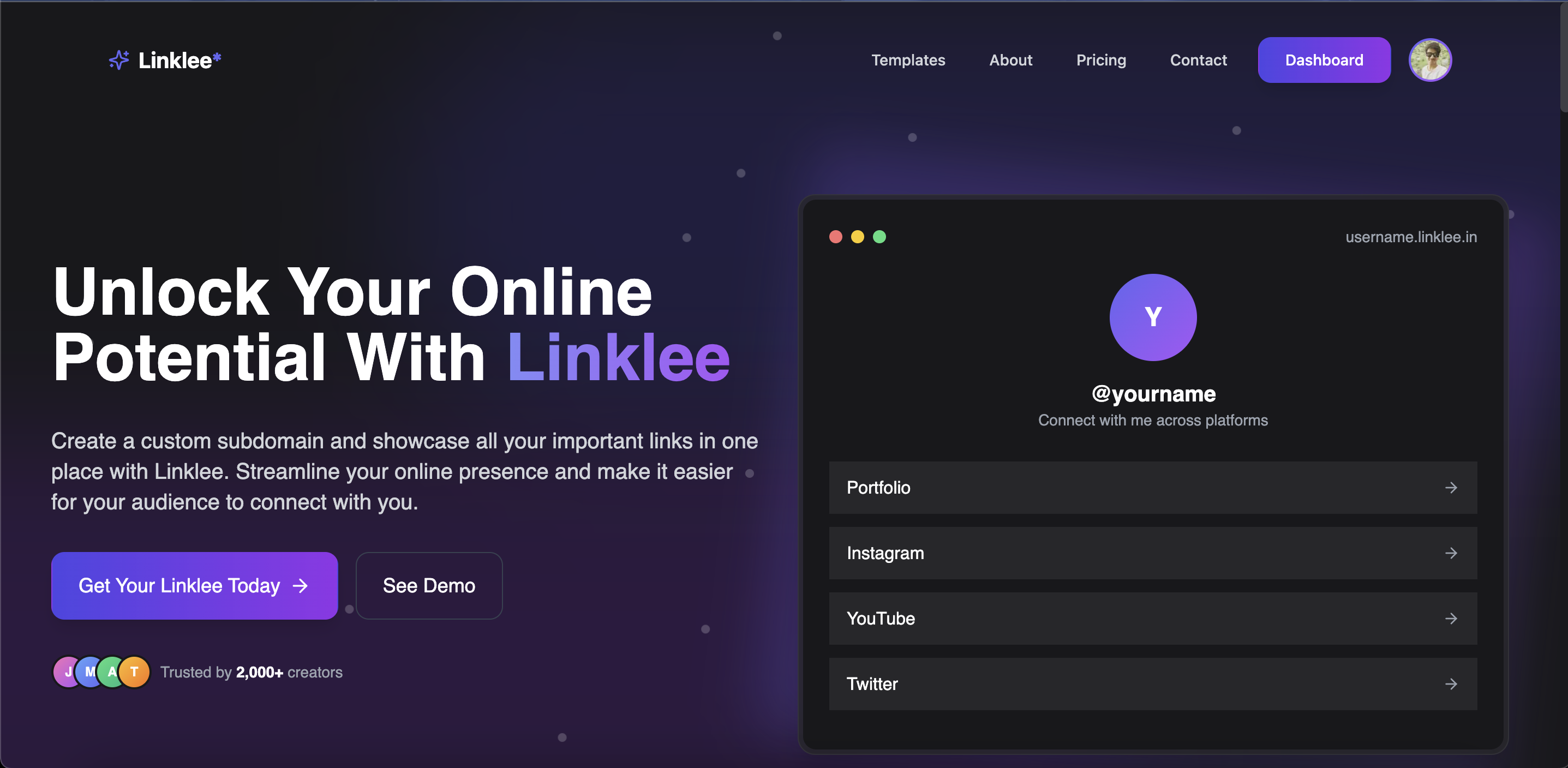 وسائط Linklee - عرض هويتك الرقمية في صفحة واحدة مذهلة. 2