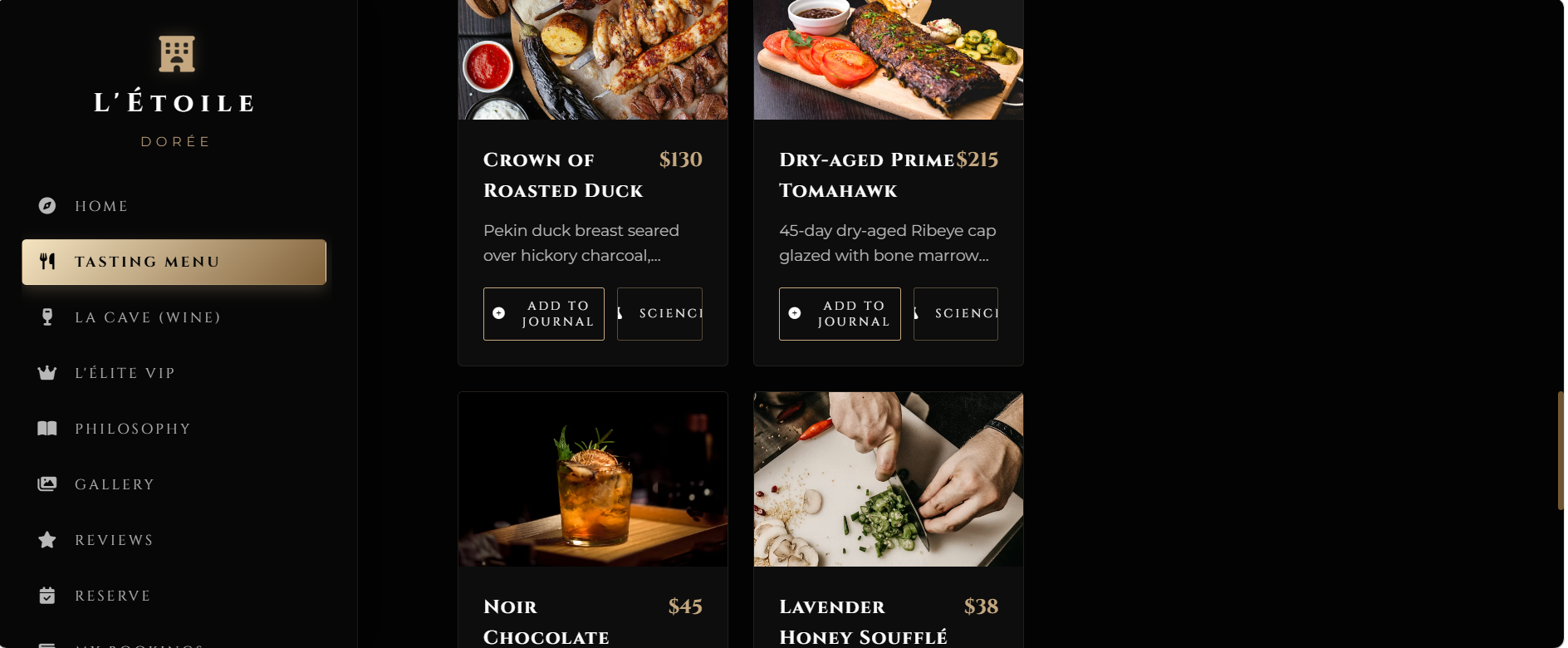  Premium Restaurant website template gallery image