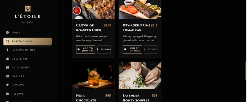  Premium Restaurant website template screenshot 2