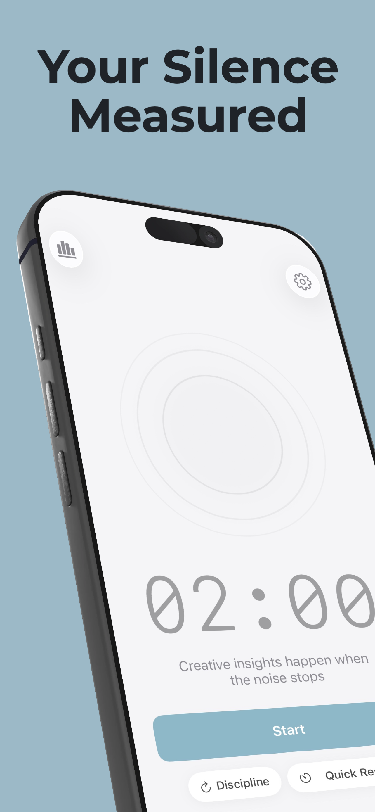 Quietude - Main product screenshot demonstrating key features and user interface