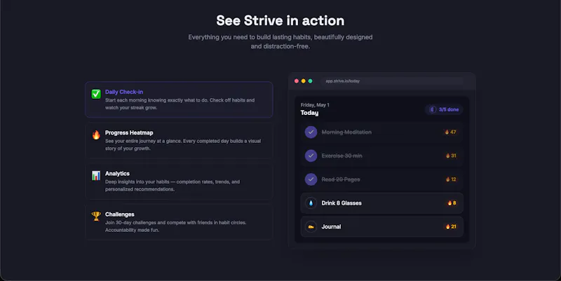Strive-Build Better Lasting Habits screenshot 3