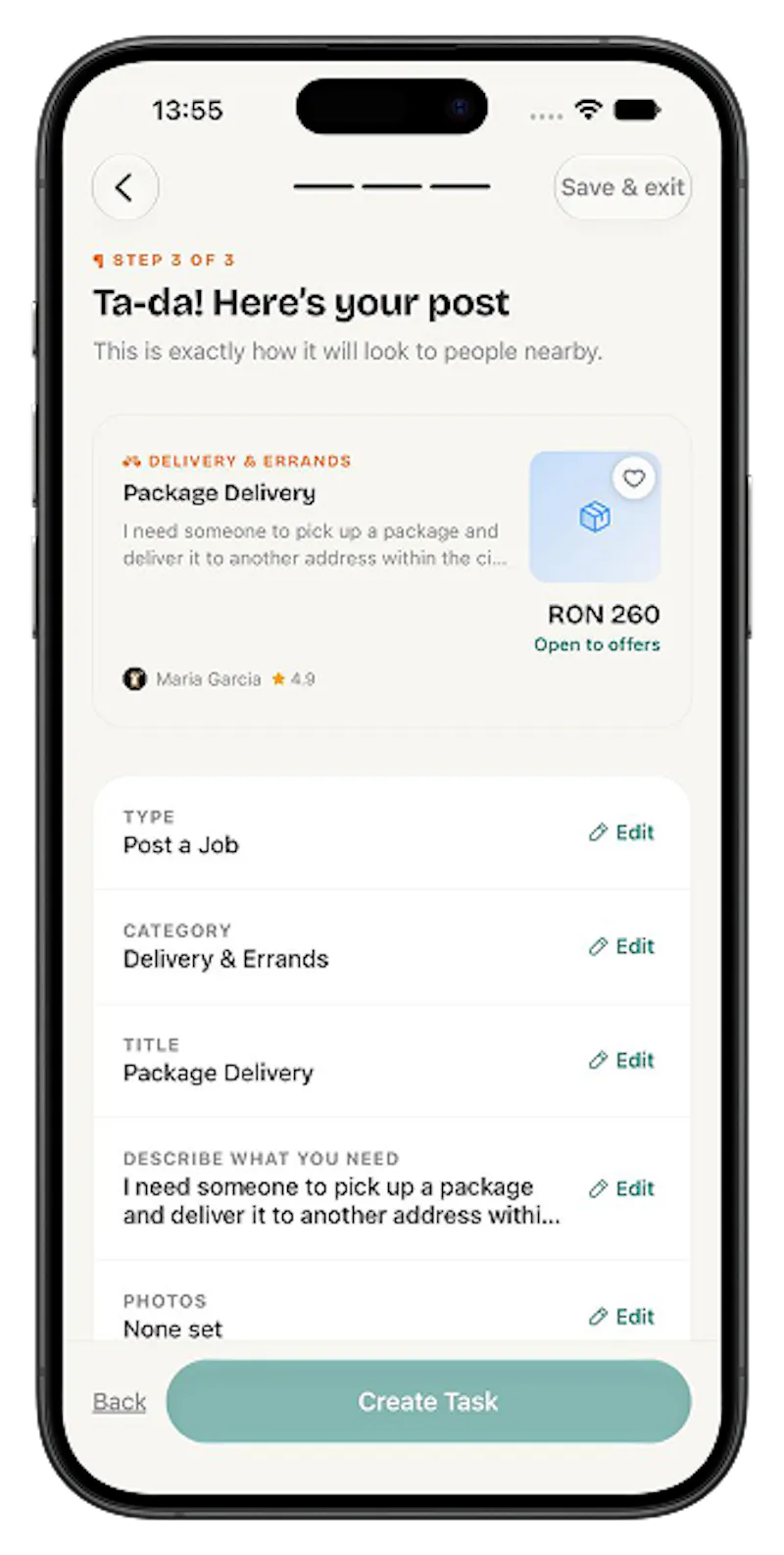 Neighborhood Task Marketplace screenshot 5