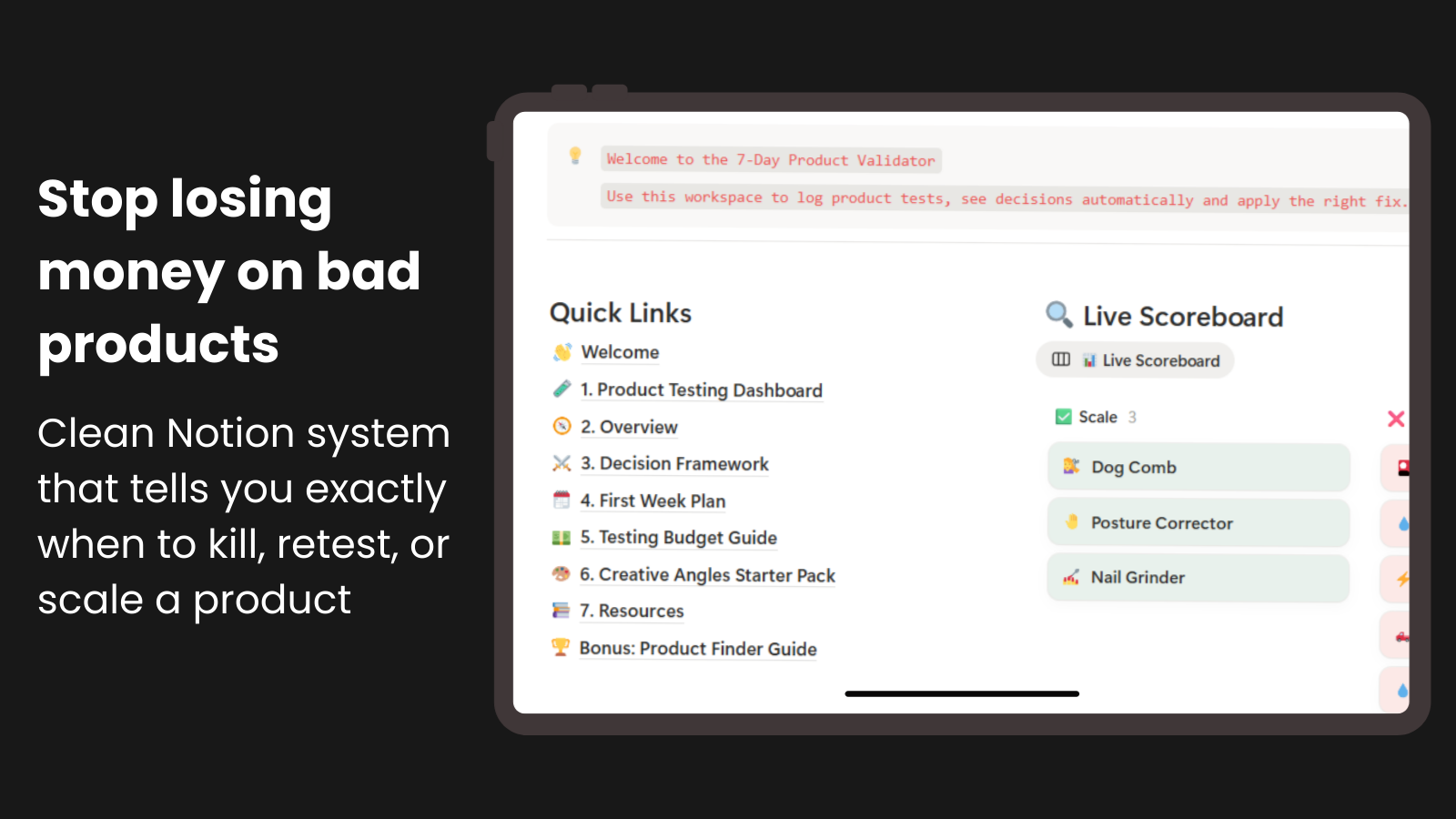 7 Day Ecom Product Validator - Product Hunt launch logo and brand identity