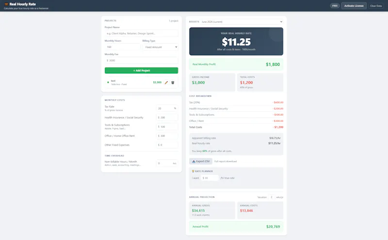 Real Hourly Rate screenshot 2