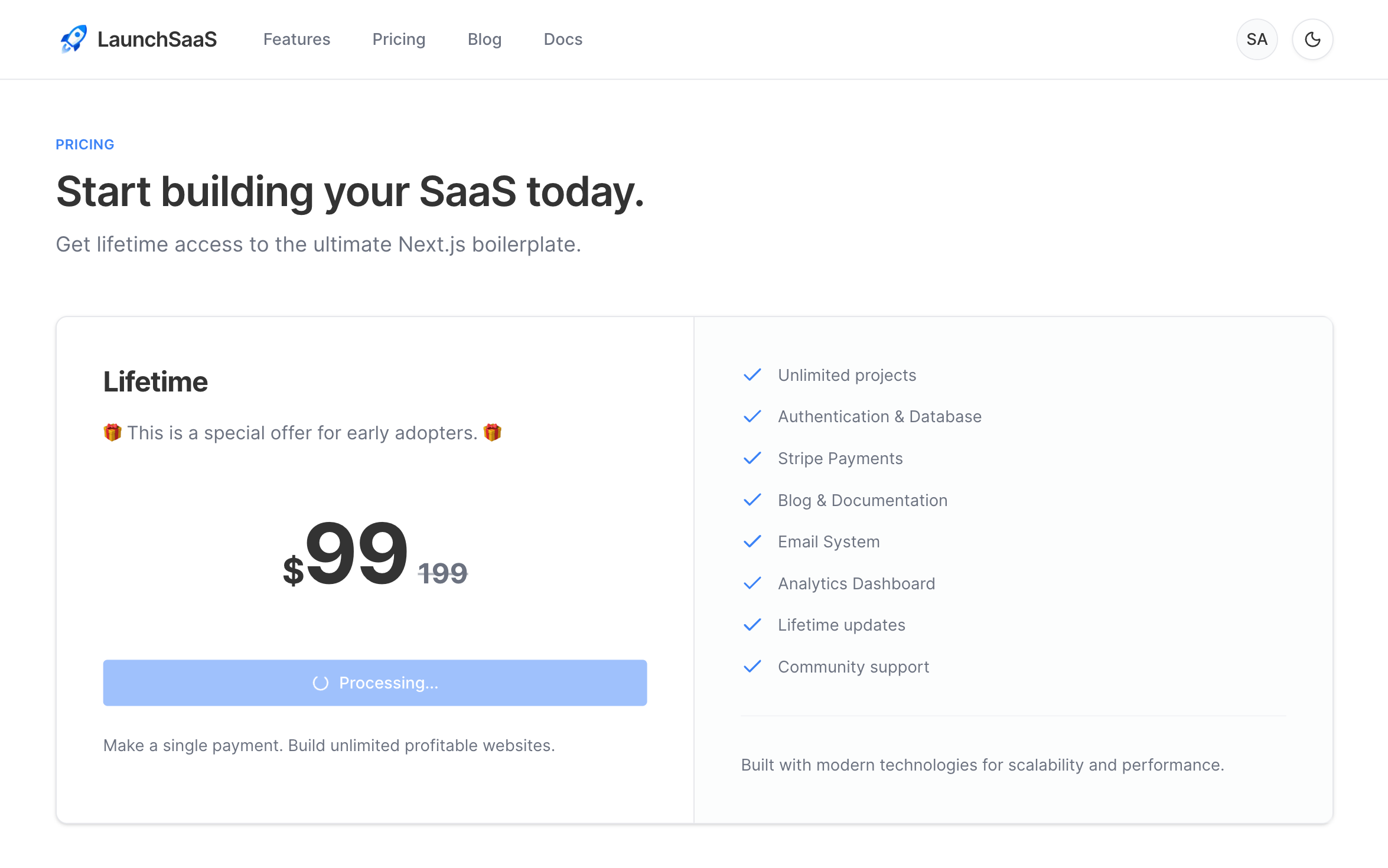LaunchSaaS - Screenshot 3 showing product features and functionality