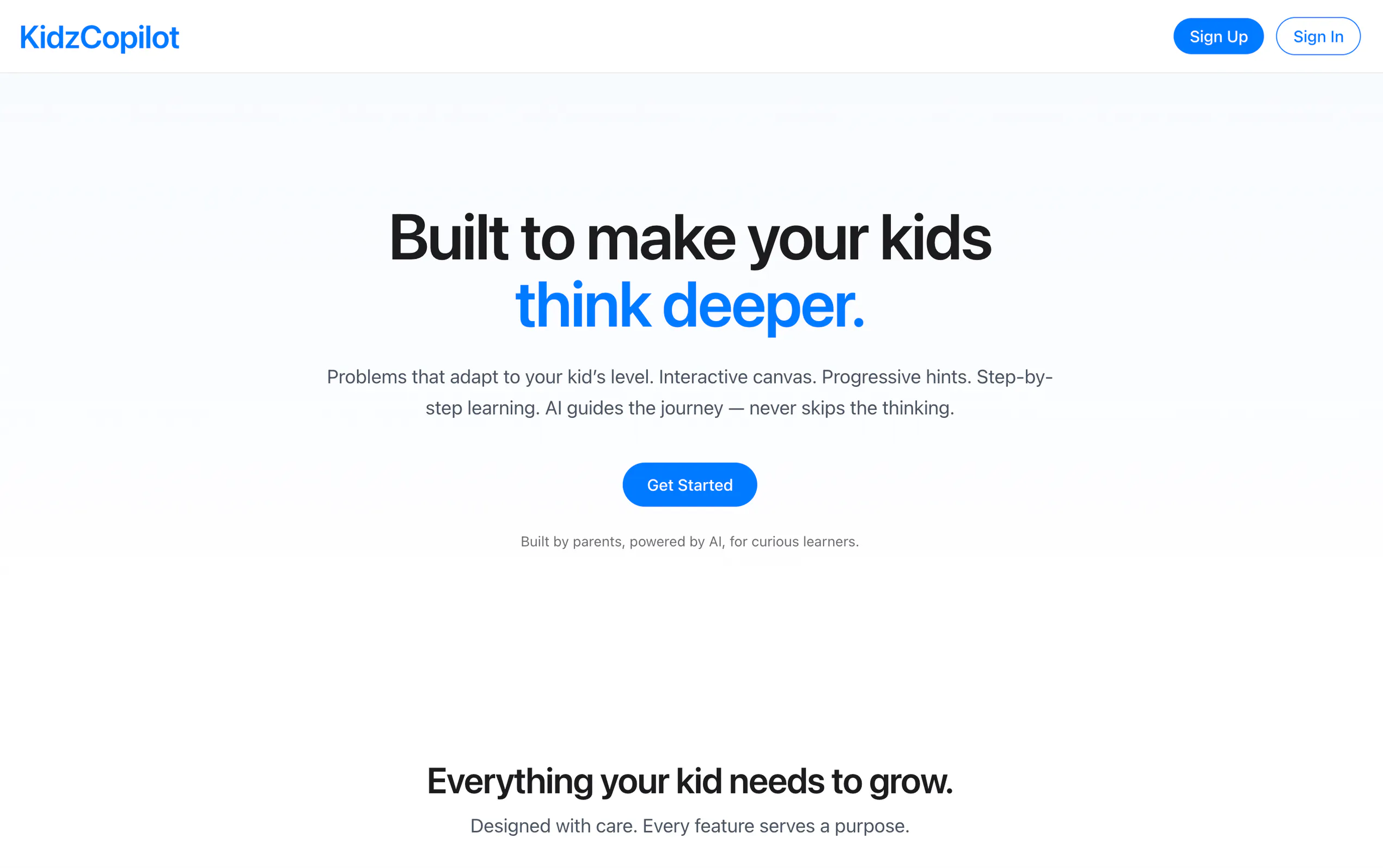 KidzCopilot 제품 배너