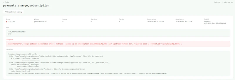 CeleryRadar screenshot 1