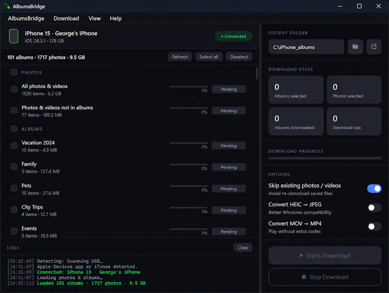 AlbumsBridge screenshot 2