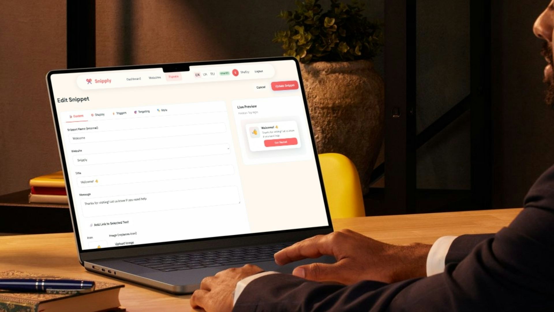 Snipply — Behavior-Based Popups - Screenshot 3 showing product features and functionality